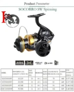چرخ ماهیگیری اسپینینگ Shimano مدل Socorro SW 10000 SW - تصویر 5